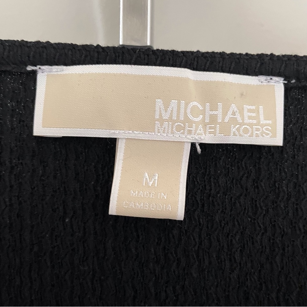Michael Kors Black Top with Gold Chain Detail - Picture 3 of 3